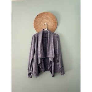 Nike Women's Blue Heather Dri-FIT Long Sleeve Cardigan Sweater Size XS